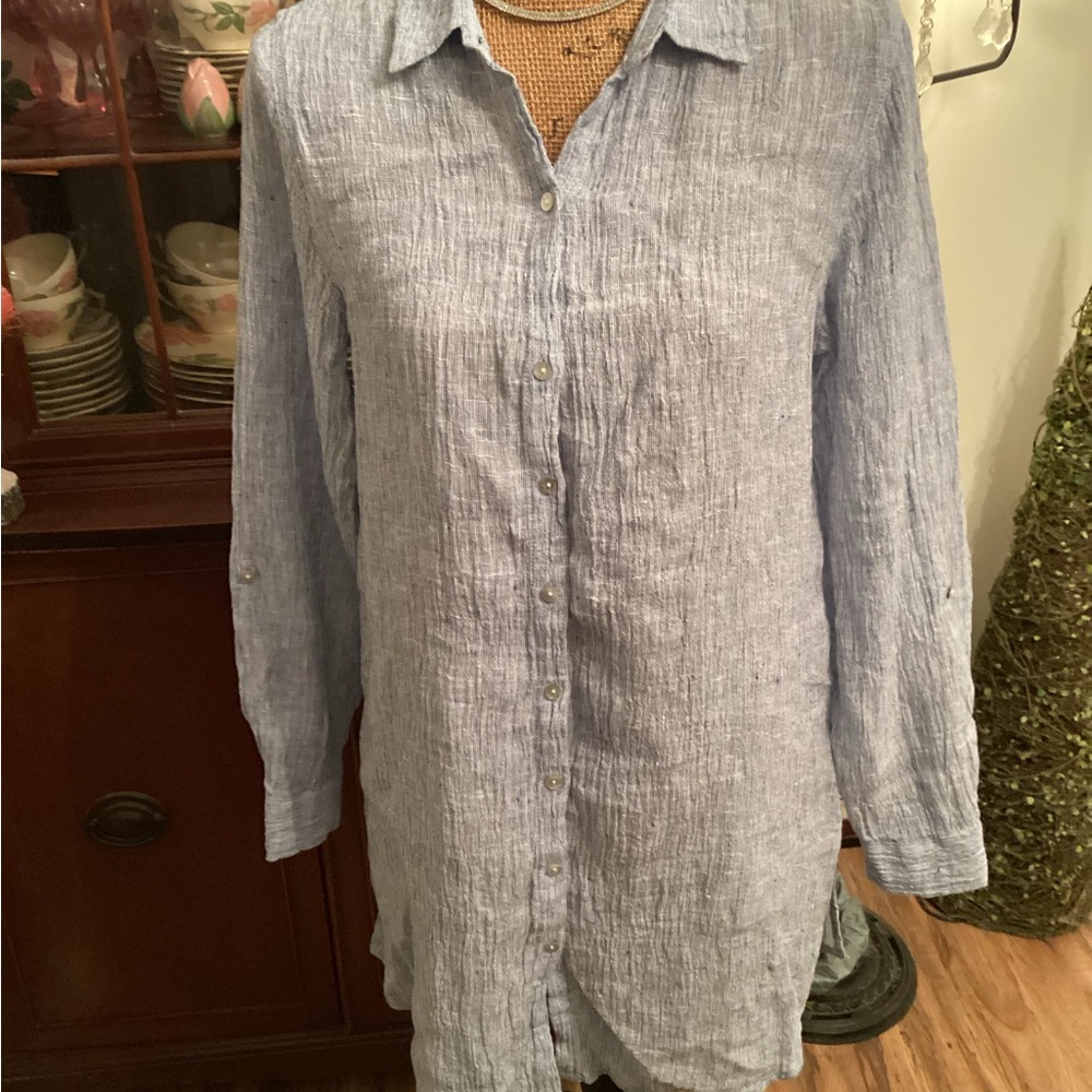 Tahari Linen Tunic
